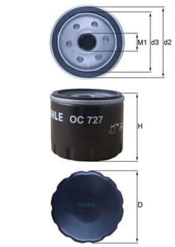 Oil filter mahle fits - oil,