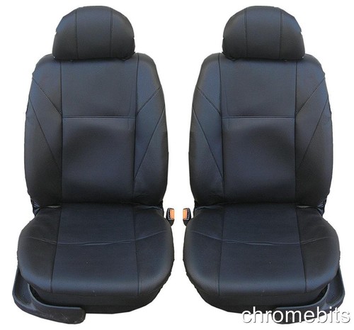 Front black leatherette - black, seat