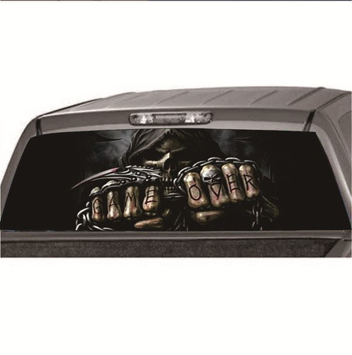 Vehicle decal rear window - rear,