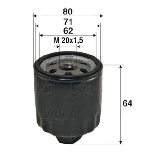 Oil filter valeo fits renault - filter,