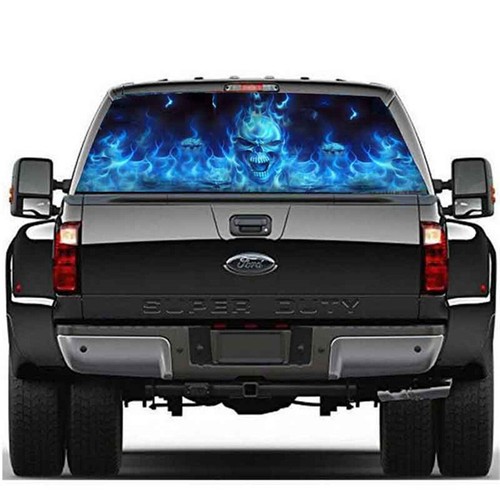 Car rear window graphic - rear,